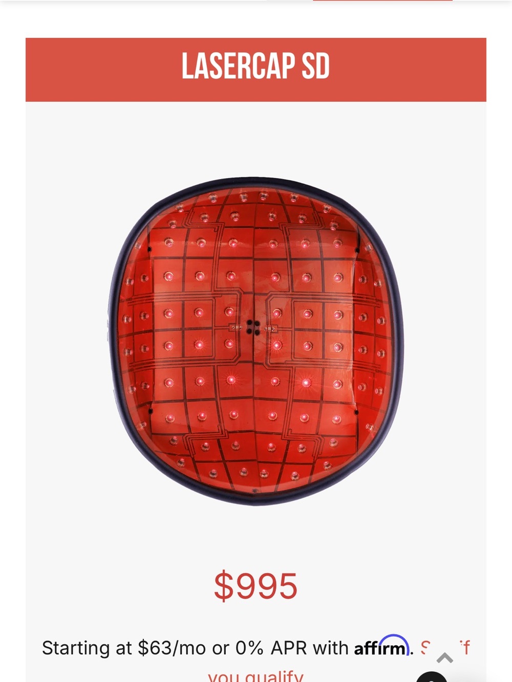 Red Light Helmet for Hair Health